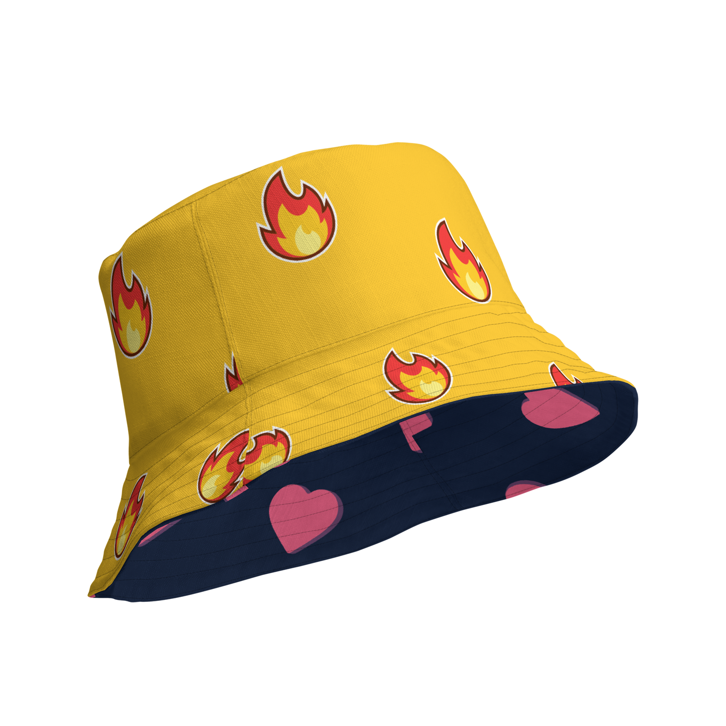 BOB RÉVERSIBLE — COEURS / FLAMMES
